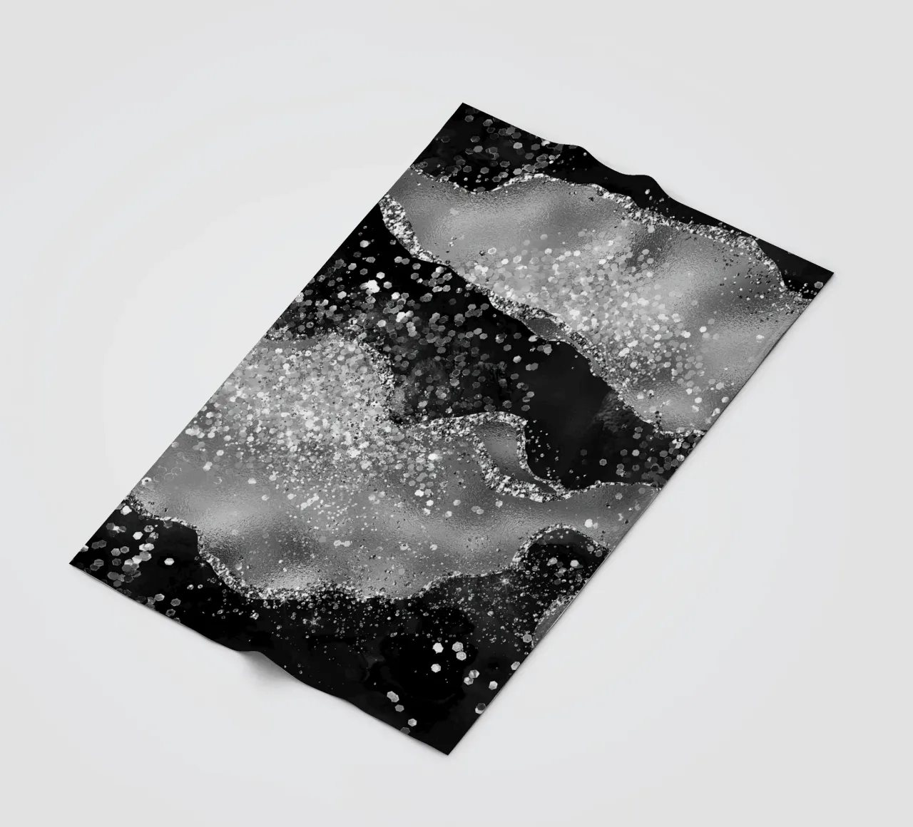 Texture Agata Nera Glitterata 03 coperta in pile da Gemstone Textures