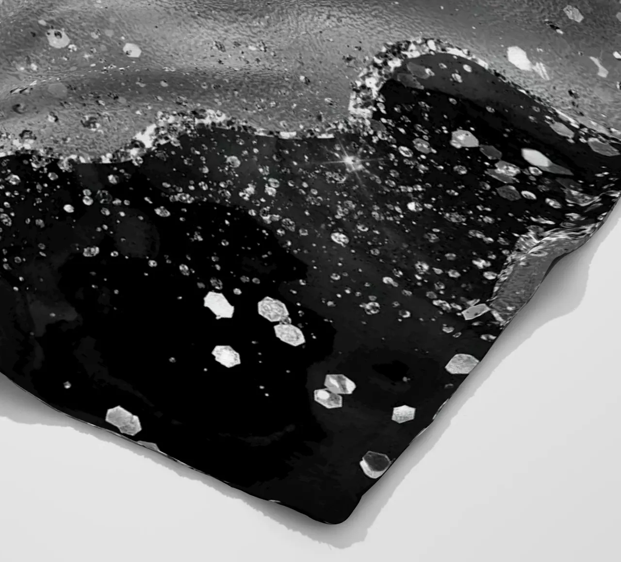 Texture Agata Nera Glitterata 03 coperta in pile da Gemstone Textures