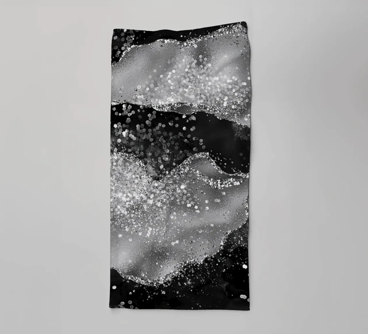 Texture Agata Nera Glitterata 03 asciugamano da bagno da Gemstone Textures