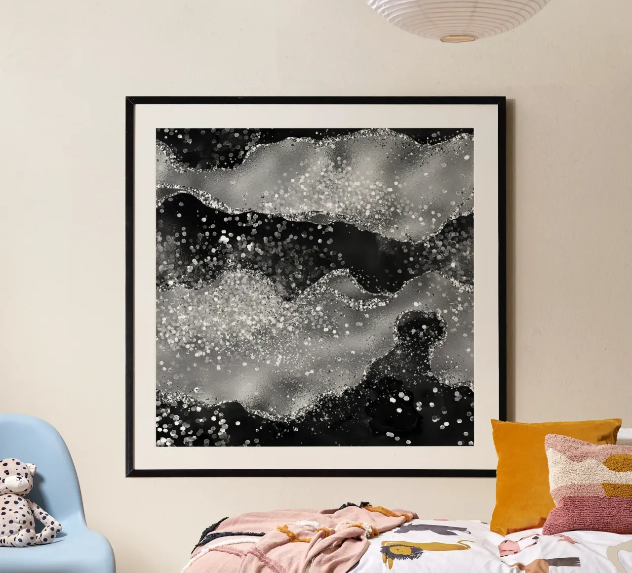 Texture Agata Nera Glitterata 03 poster da Gemstone Textures