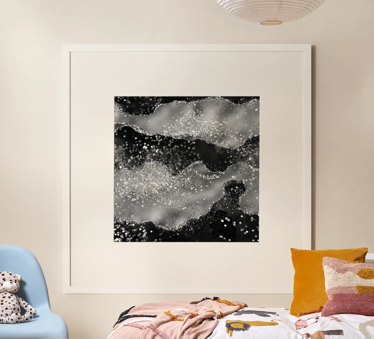 Texture Agata Nera Glitterata 03 poster da Gemstone Textures