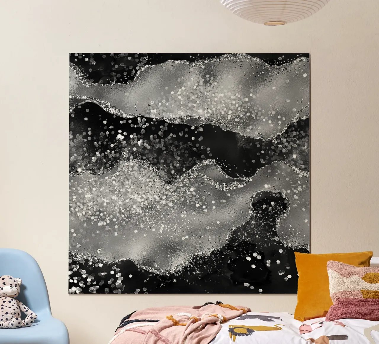 Texture Agata Nera Glitterata 03 poster da Gemstone Textures