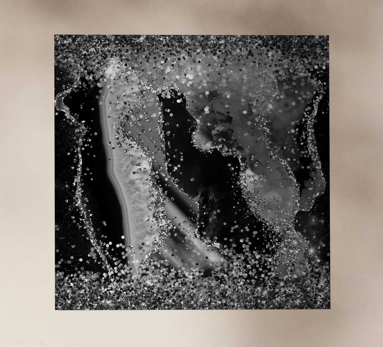 Texture Agata Nera Glitterata 04 pellicola backlit da Gemstone Textures