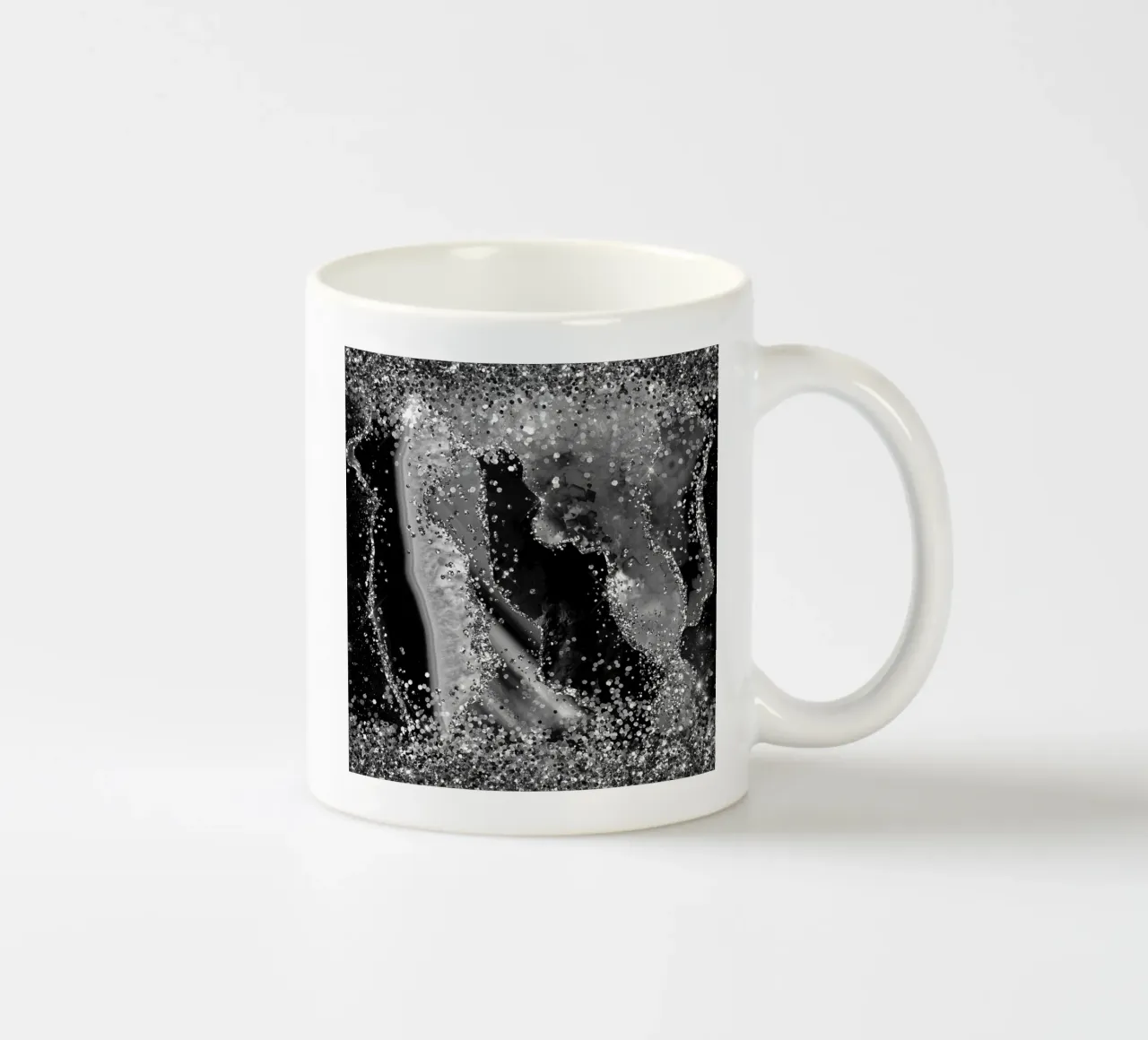 Texture Agata Nera Glitterata 04 tazza in ceramica da Gemstone Textures