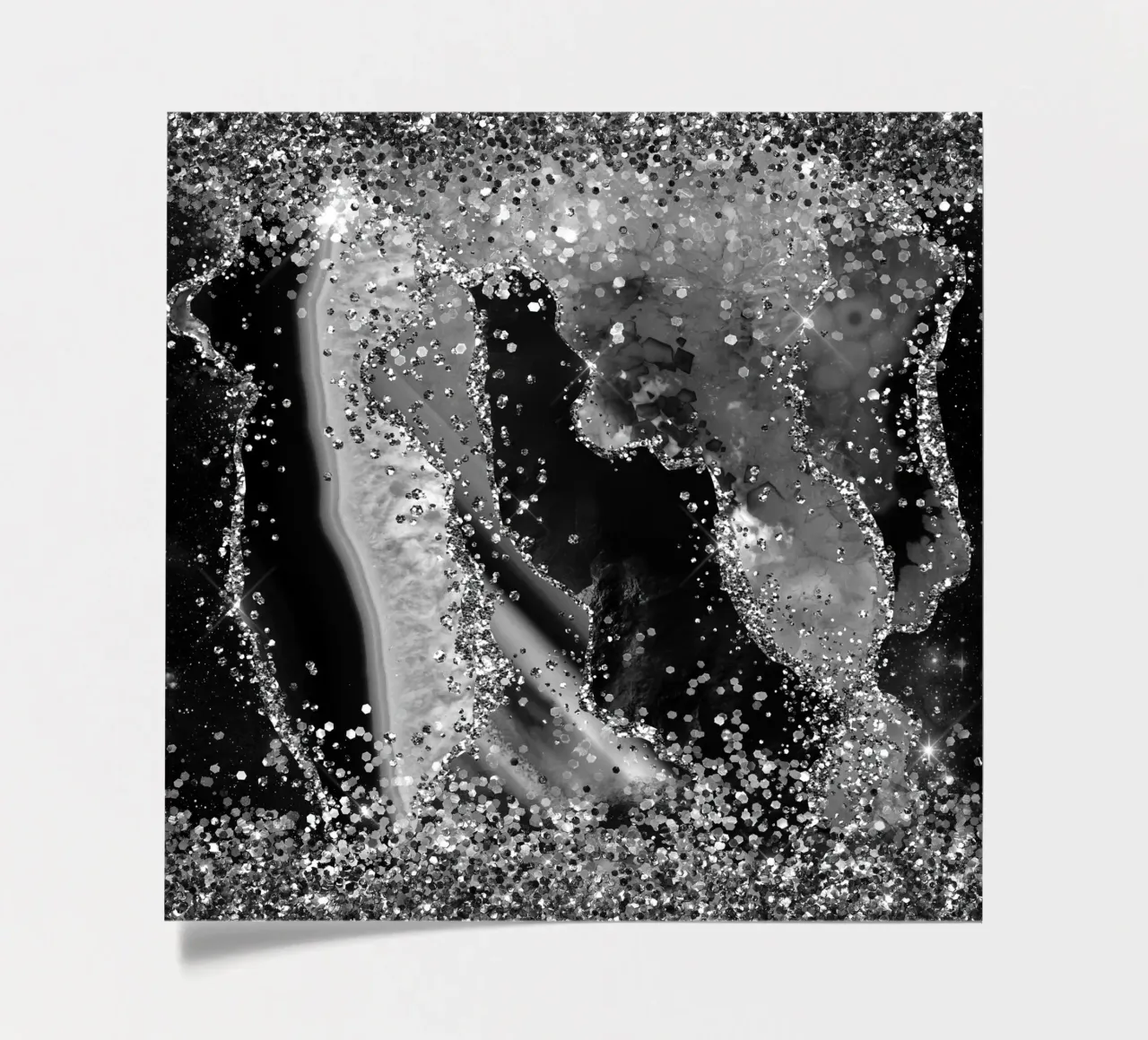Texture Agata Nera Glitterata 04 foglio adesivo da Gemstone Textures