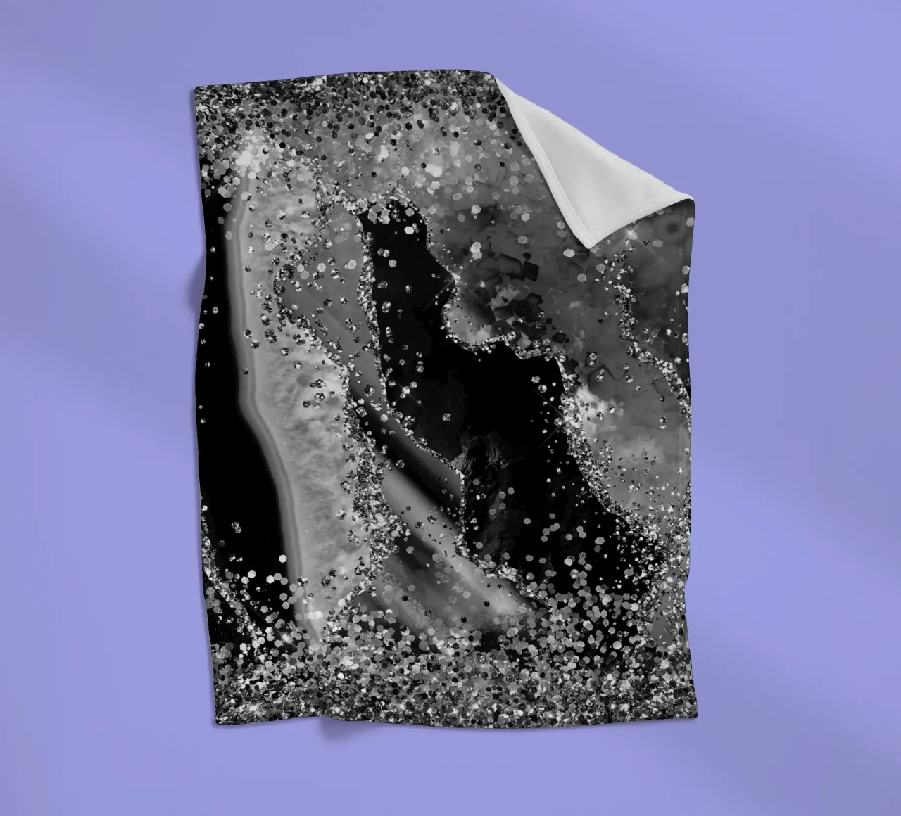 Texture Agata Nera Glitterata 04 coperta in pile da Gemstone Textures