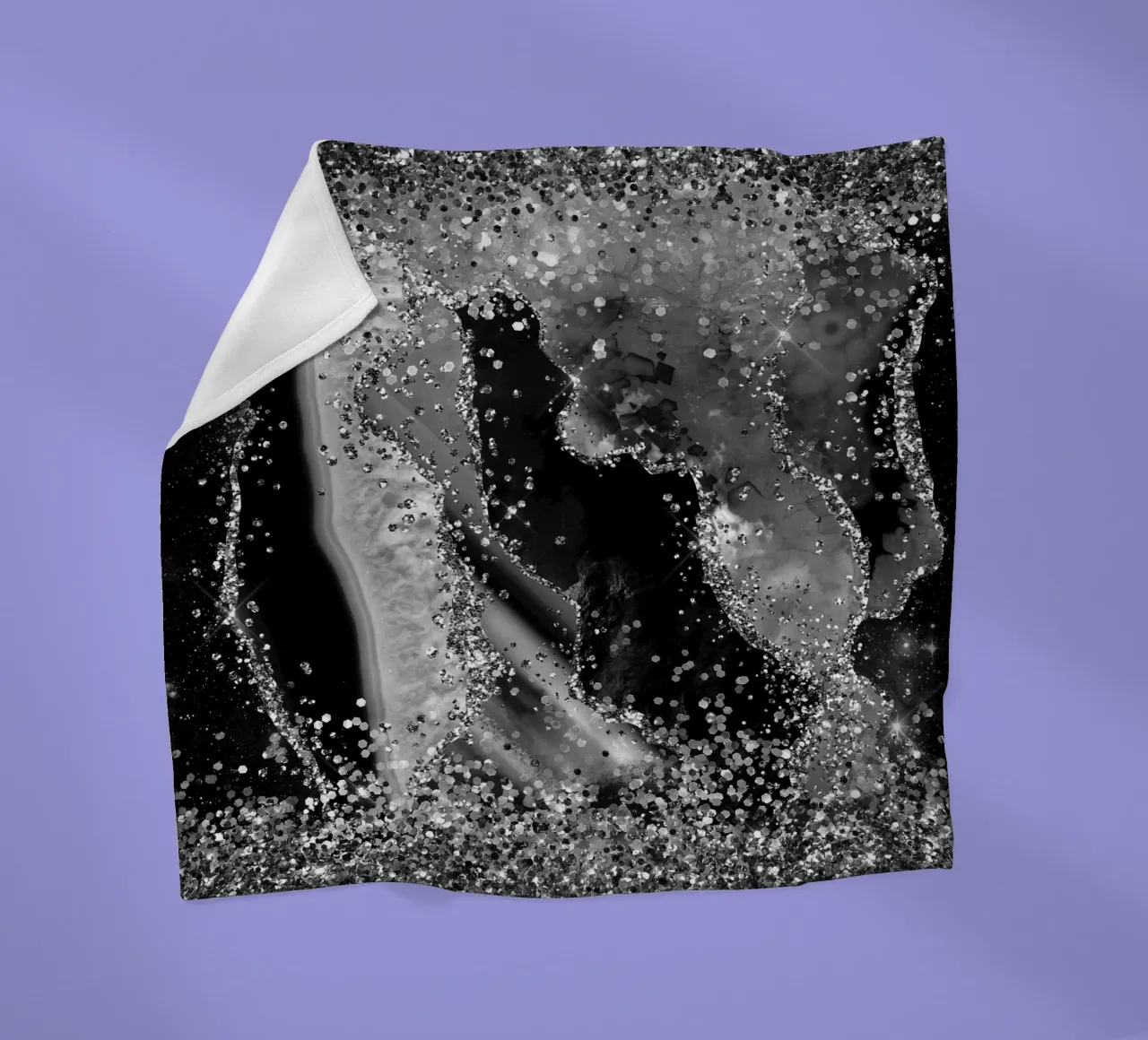 Texture Agata Nera Glitterata 04 coperta in pile da Gemstone Textures
