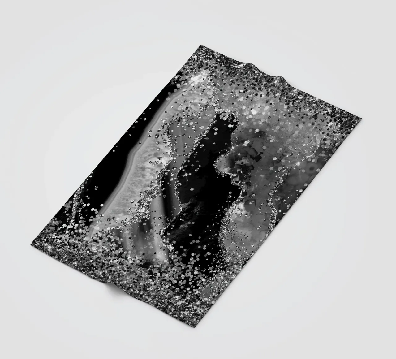 Texture Agata Nera Glitterata 04 coperta in pile da Gemstone Textures