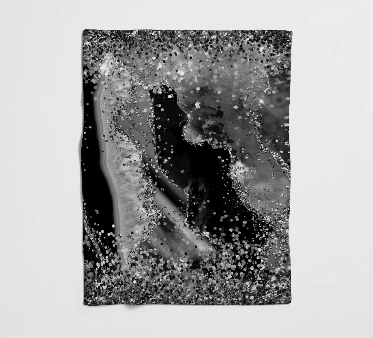 Texture Agata Nera Glitterata 04 coperta in pile da Gemstone Textures