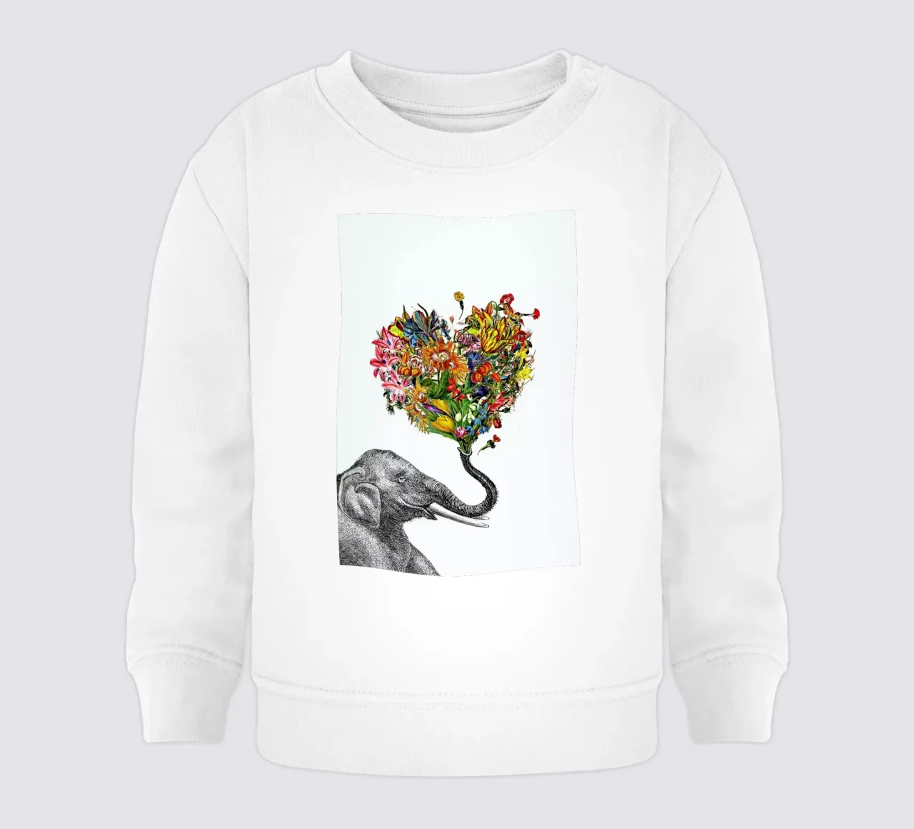 The Happy Elephant felpa neonato da Rococco LA