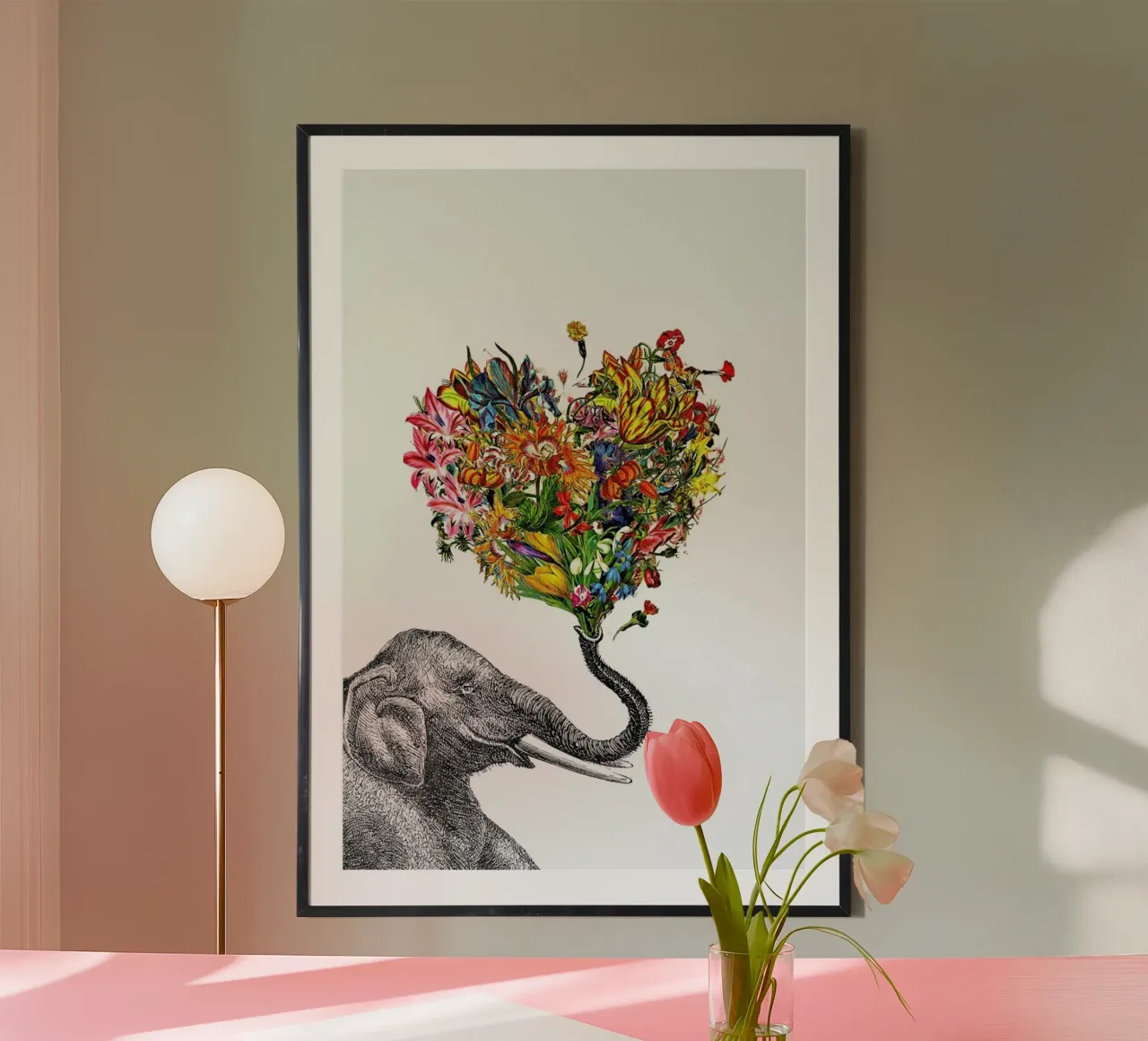 The Happy Elephant carta hahnemühle da Rococco LA