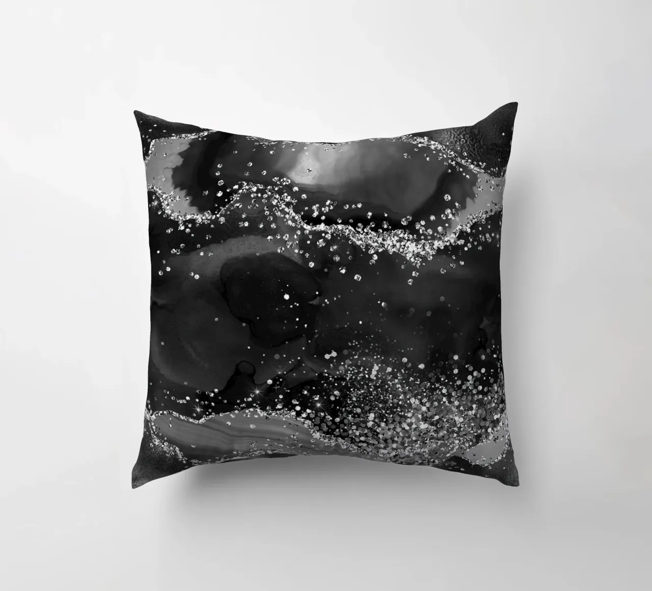 Agata nera glitterata Texture 05 cuscino da Gemstone Textures