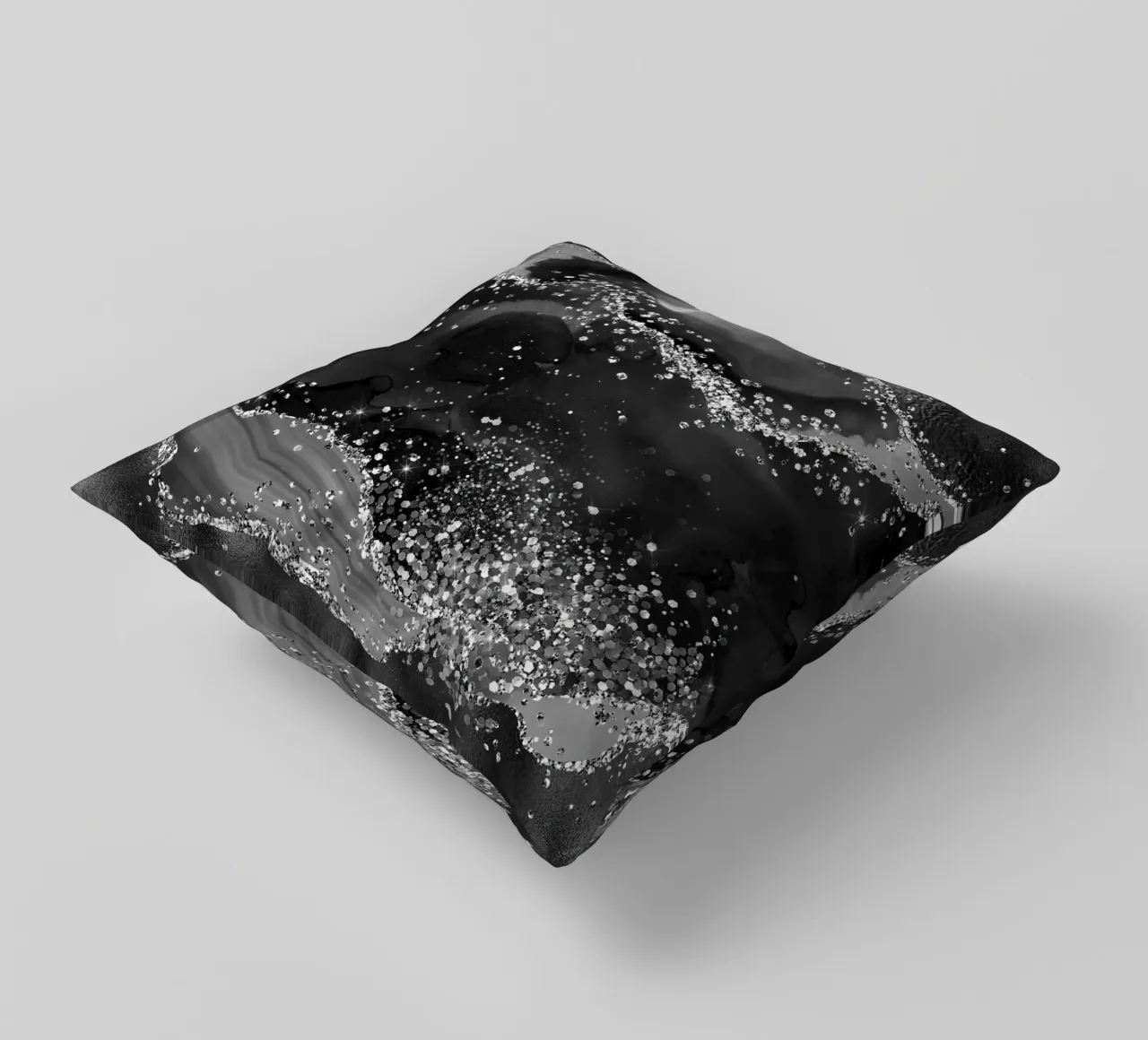 Agata nera glitterata Texture 05 cuscino da Gemstone Textures