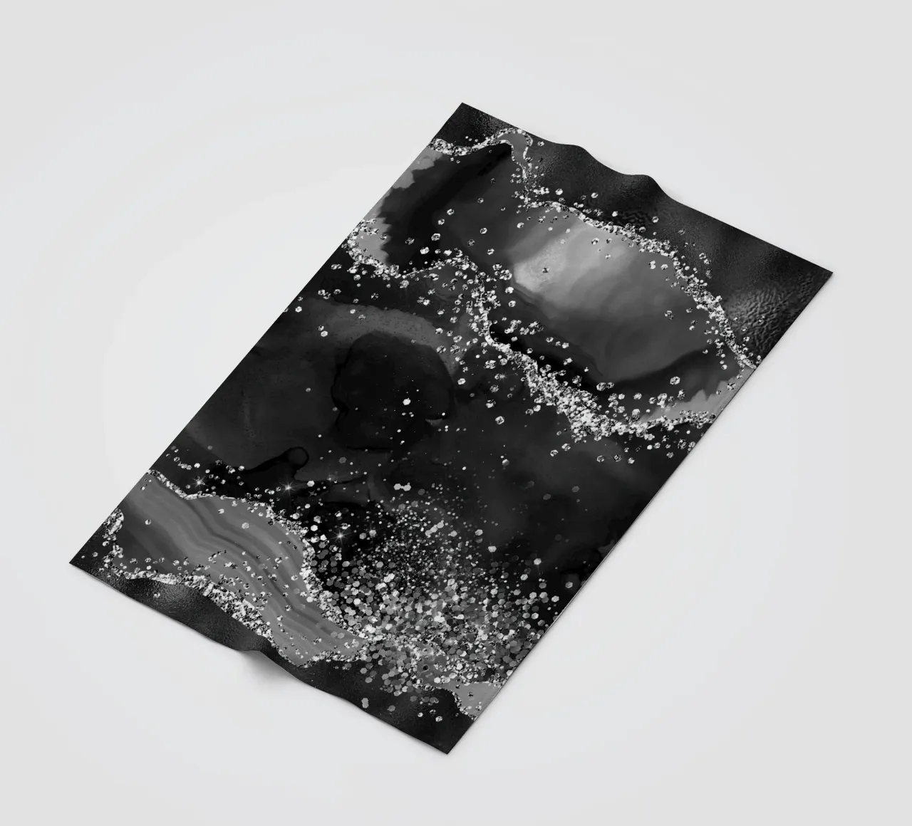 Agata nera glitterata Texture 05 coperta in pile da Gemstone Textures
