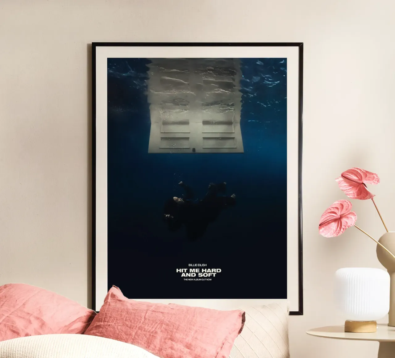 Hit Me Hard and Soft Billie Eilish poster con marco de madera de Attaboy Dsgn