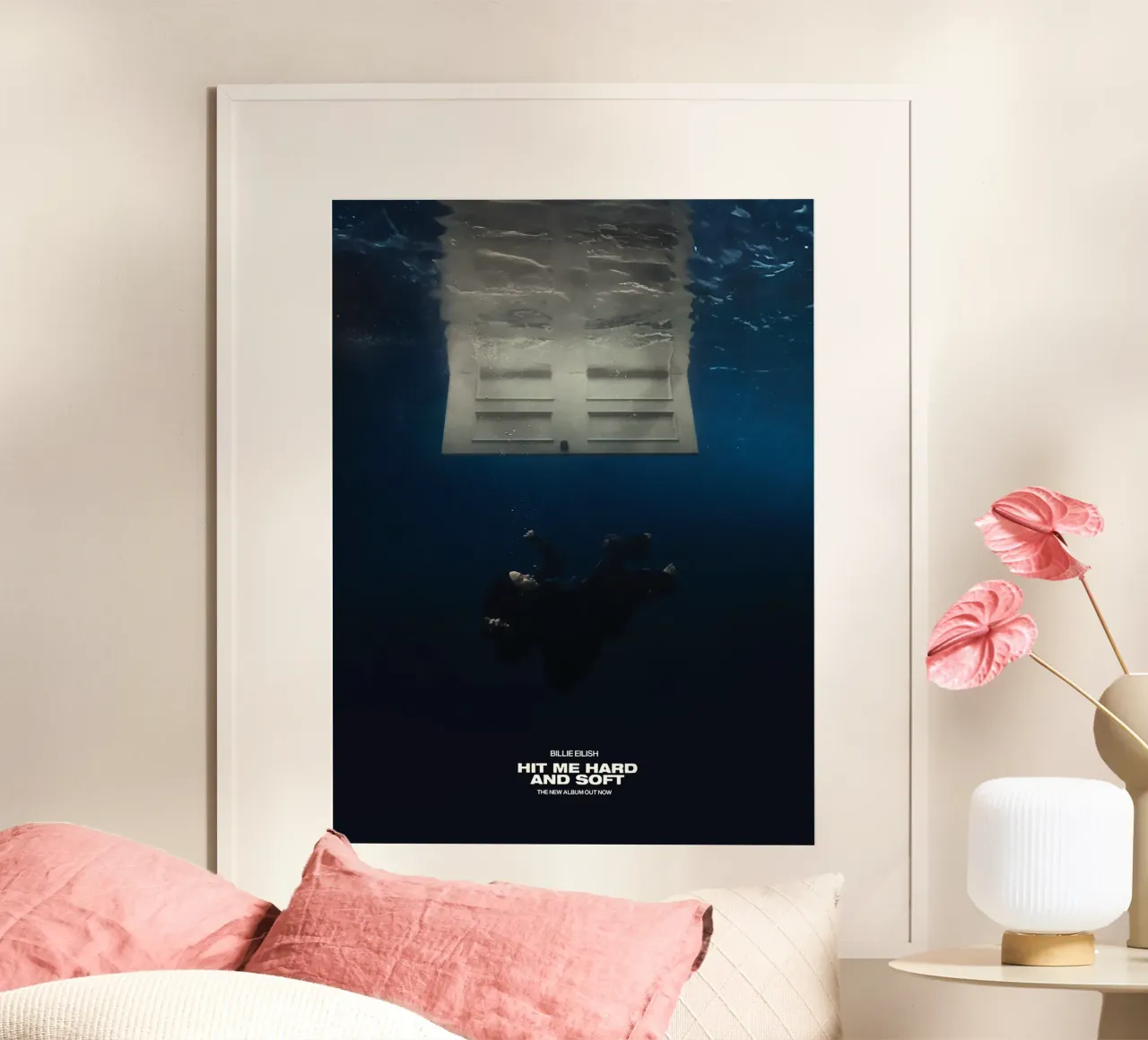 Hit Me Hard and Soft Billie Eilish poster con marco de madera de Attaboy Dsgn