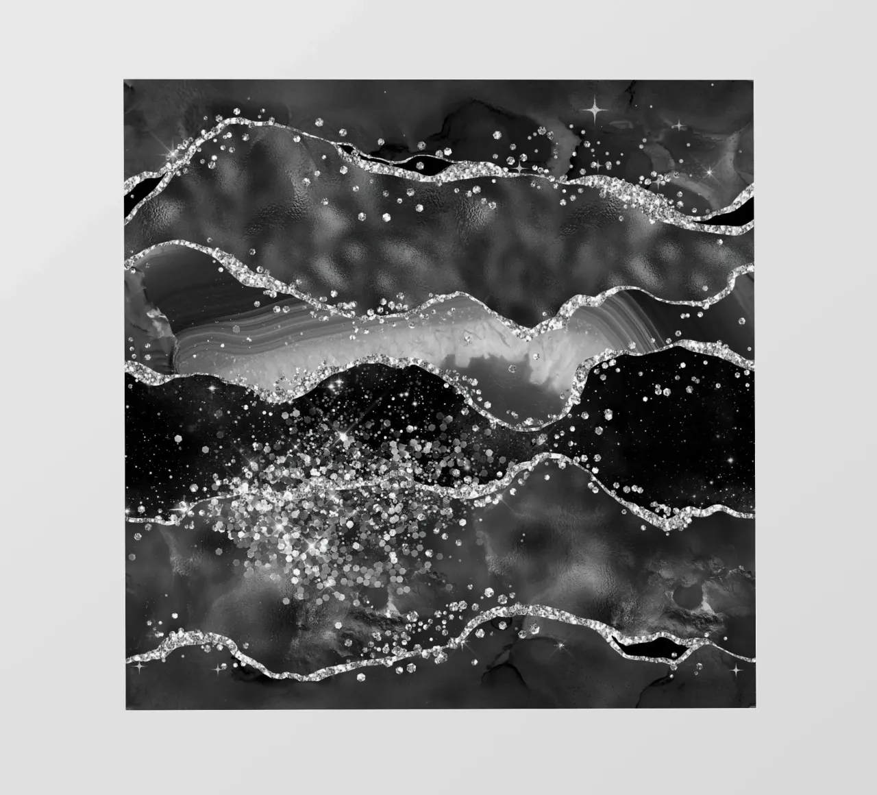 Agata nera glitterata Texture 06 pellicola backlit da Gemstone Textures