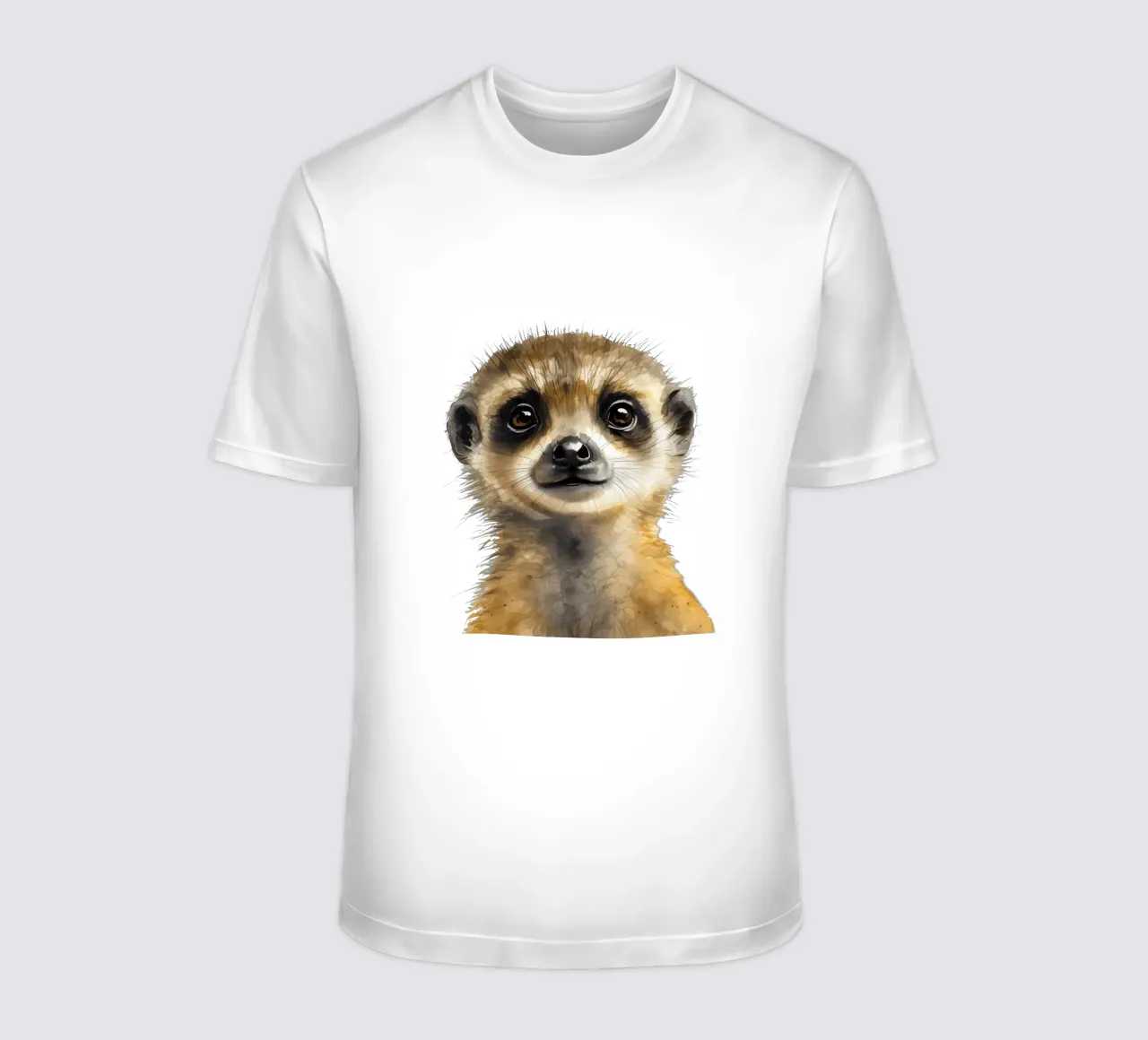Stampa di un suricato per la cameretta, poster acquerellato di un simpatico animale safari t-shirt da Little Lila