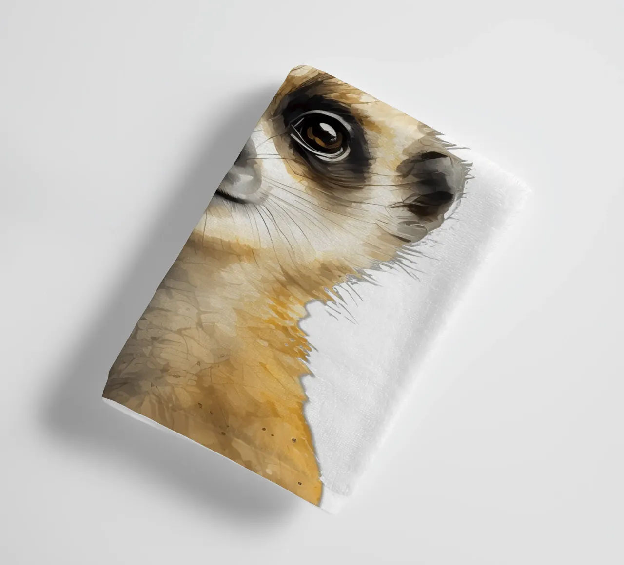 Stampa di un suricato per la cameretta, poster acquerellato di un simpatico animale safari asciugamano da bagno da Little Lila