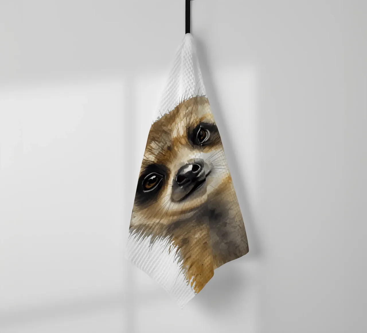 Stampa di un suricato per la cameretta, poster acquerellato di un simpatico animale safari canovaccio da cucina da Little Lila