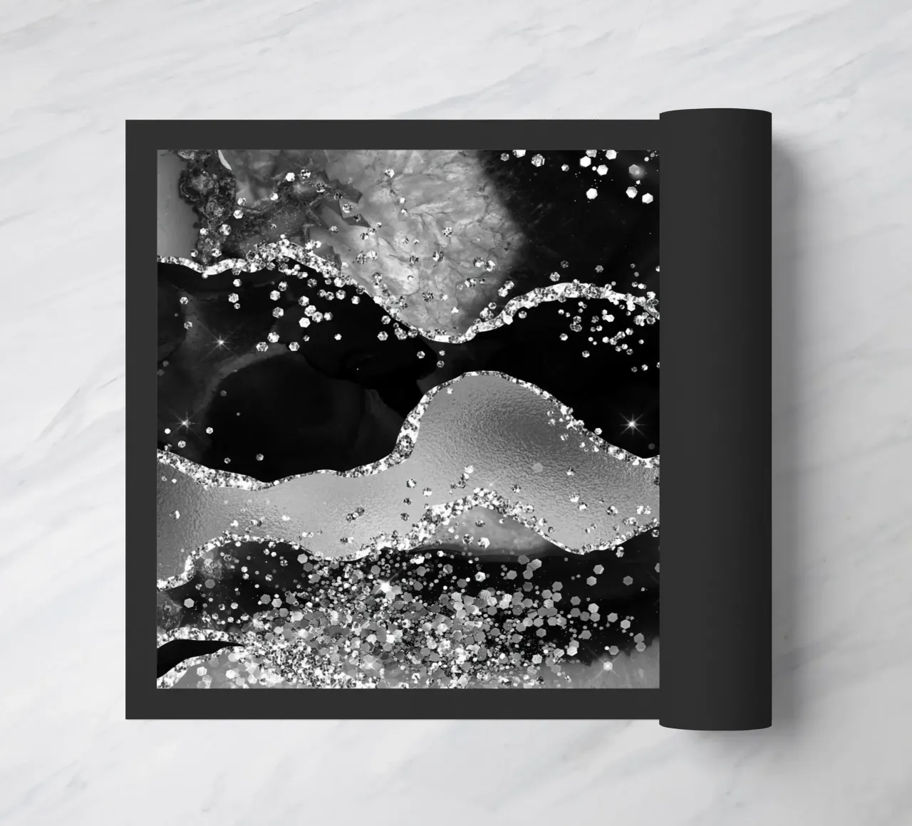 Texture Agata Nera Glitterata 07 zerbino da Gemstone Textures