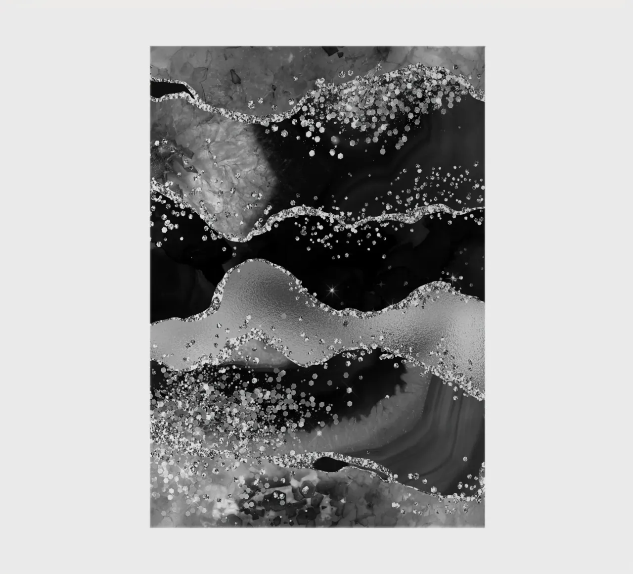 Texture Agate noire pailletée 07 carnet de notes de Gemstone Textures