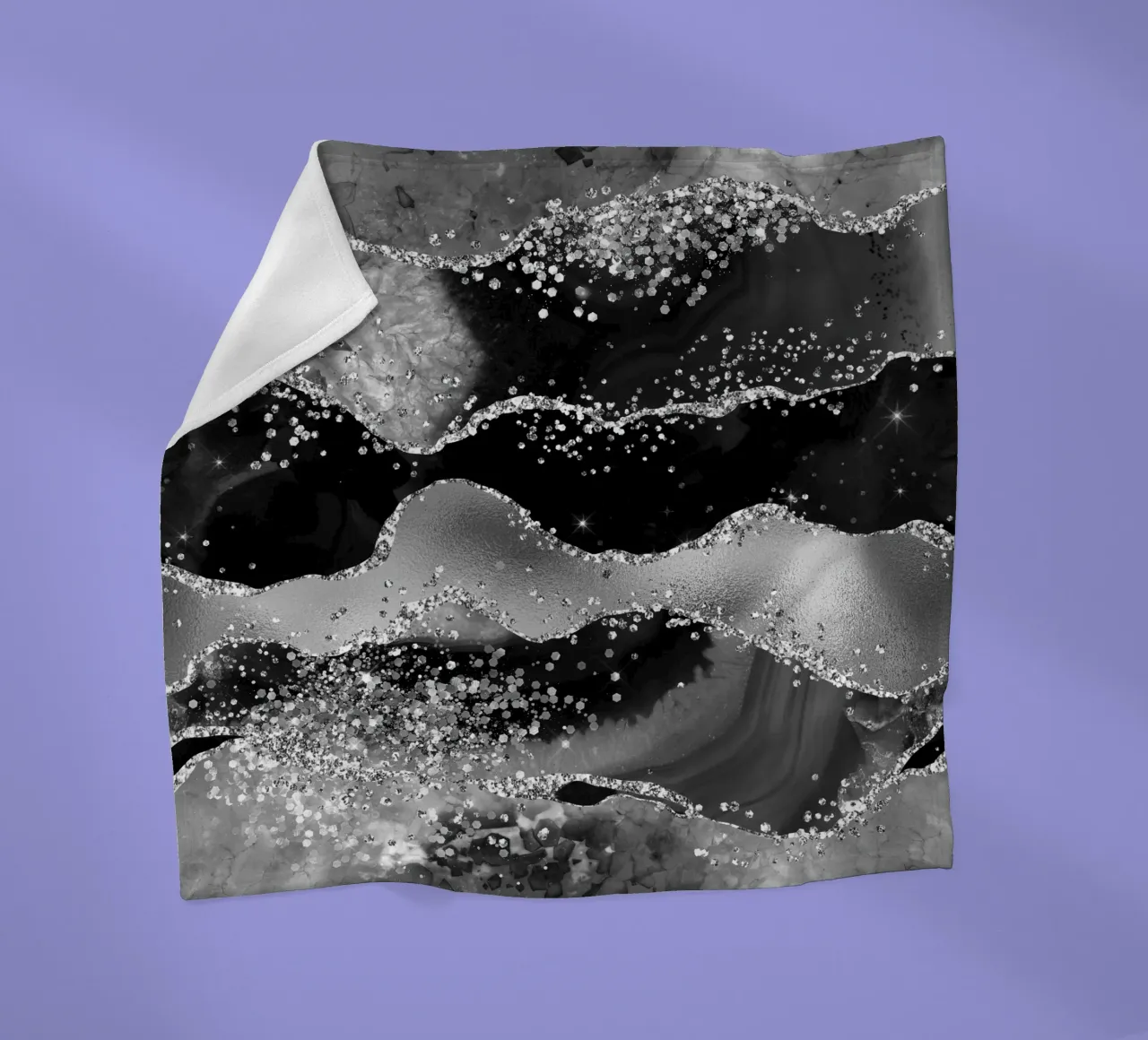 Texture Agata Nera Glitterata 07 coperta in pile da Gemstone Textures