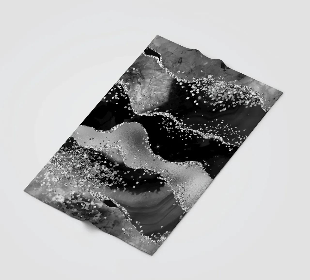 Texture Agata Nera Glitterata 07 coperta in pile da Gemstone Textures