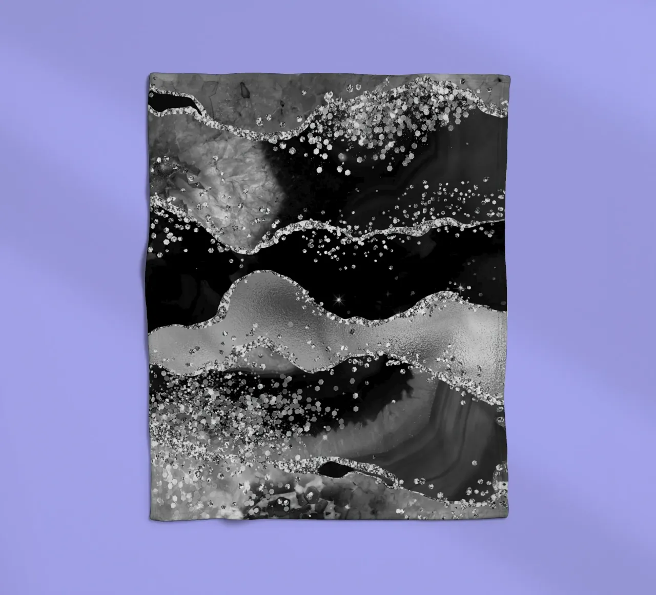 Texture Agata Nera Glitterata 07 coperta in pile da Gemstone Textures