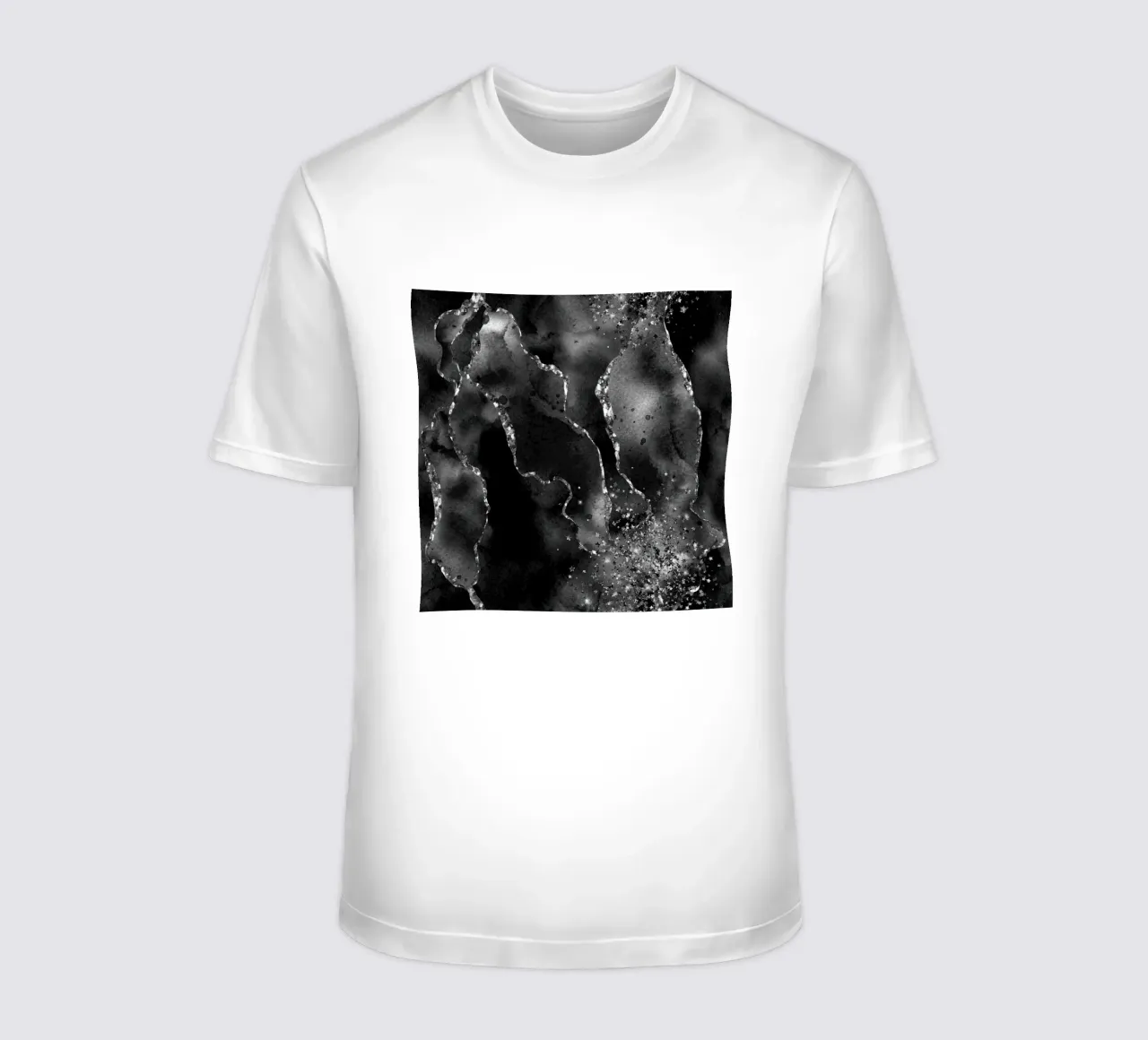 Texture Agata Nera Glitterata 08 t-shirt da Gemstone Textures