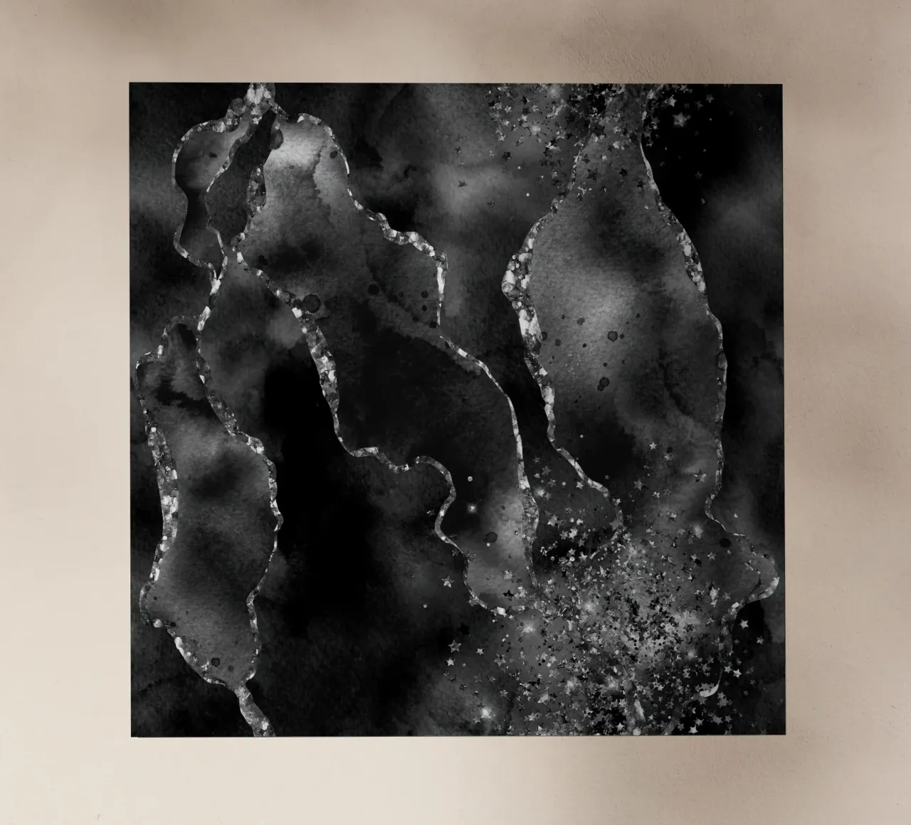 Texture Agata Nera Glitterata 08 pellicola backlit da Gemstone Textures