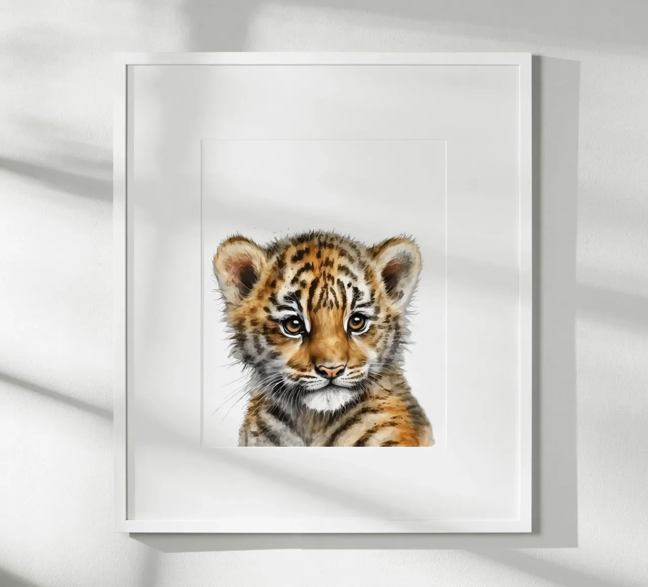 Safari Poster, leeuwenwelp Dierendruk, kinderkamer decor hahnemühle van Little Lila
