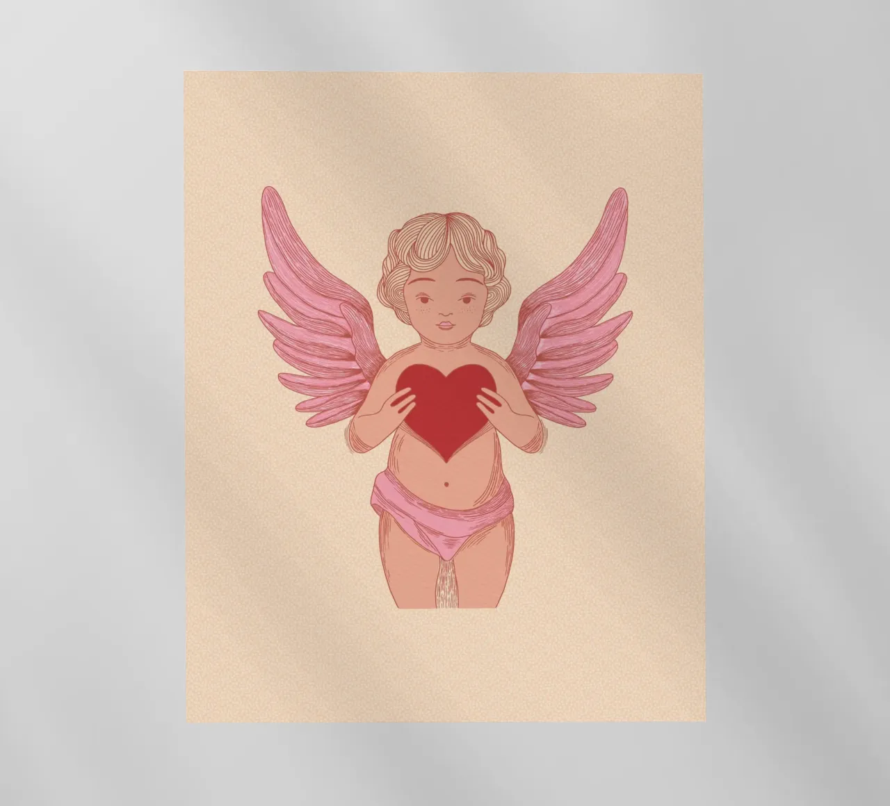 Dulce amor de querubín lámina retroiluminada de Claudia S. Design