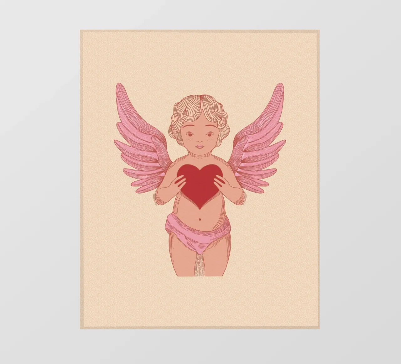 Dulce amor de querubín lámina retroiluminada de Claudia S. Design