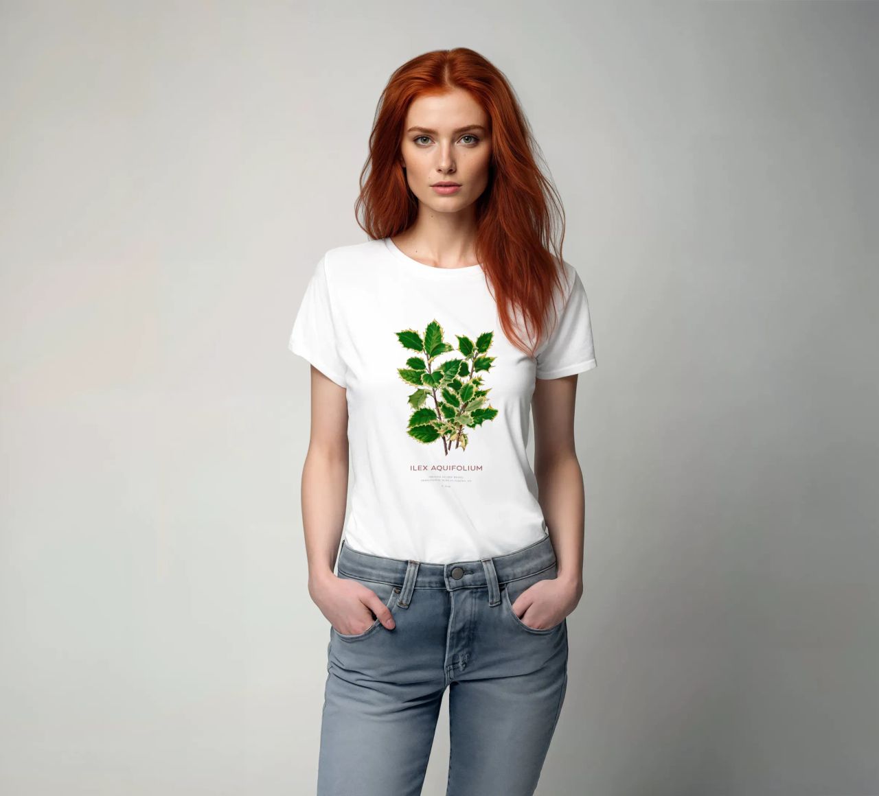 Acebo de Navidad o Ilex aquifolium camiseta de Vintagrafica