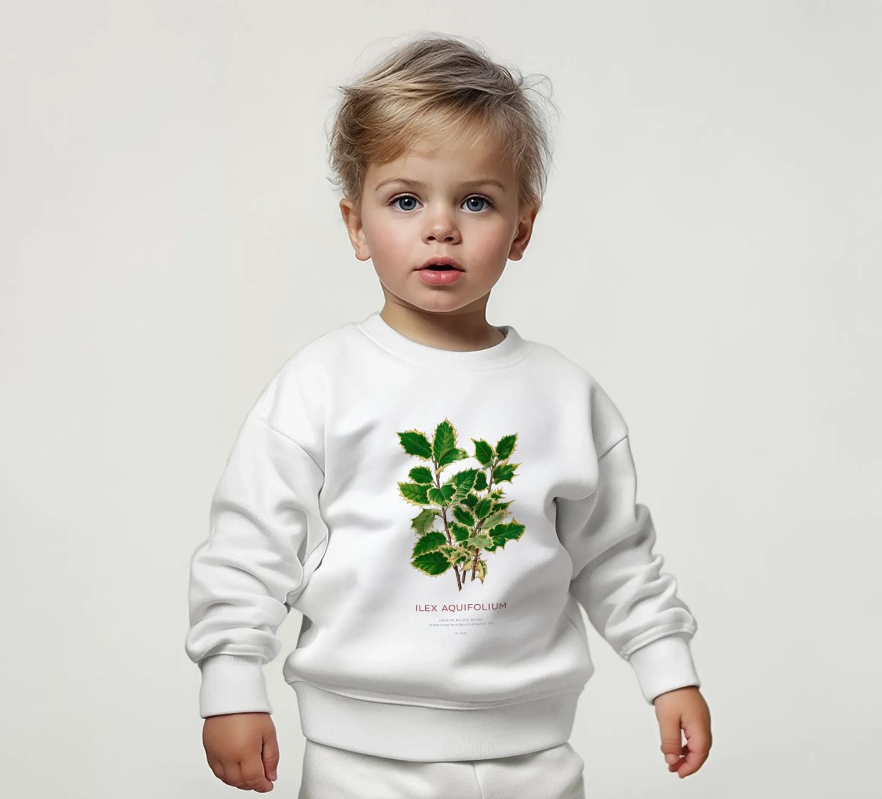 Acebo de Navidad o Ilex aquifolium sudadera de bebé de Vintagrafica
