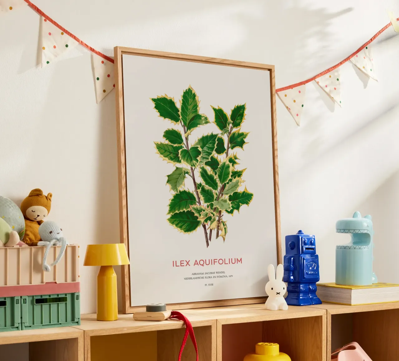 Acebo de Navidad o Ilex aquifolium metacrilato de Vintagrafica