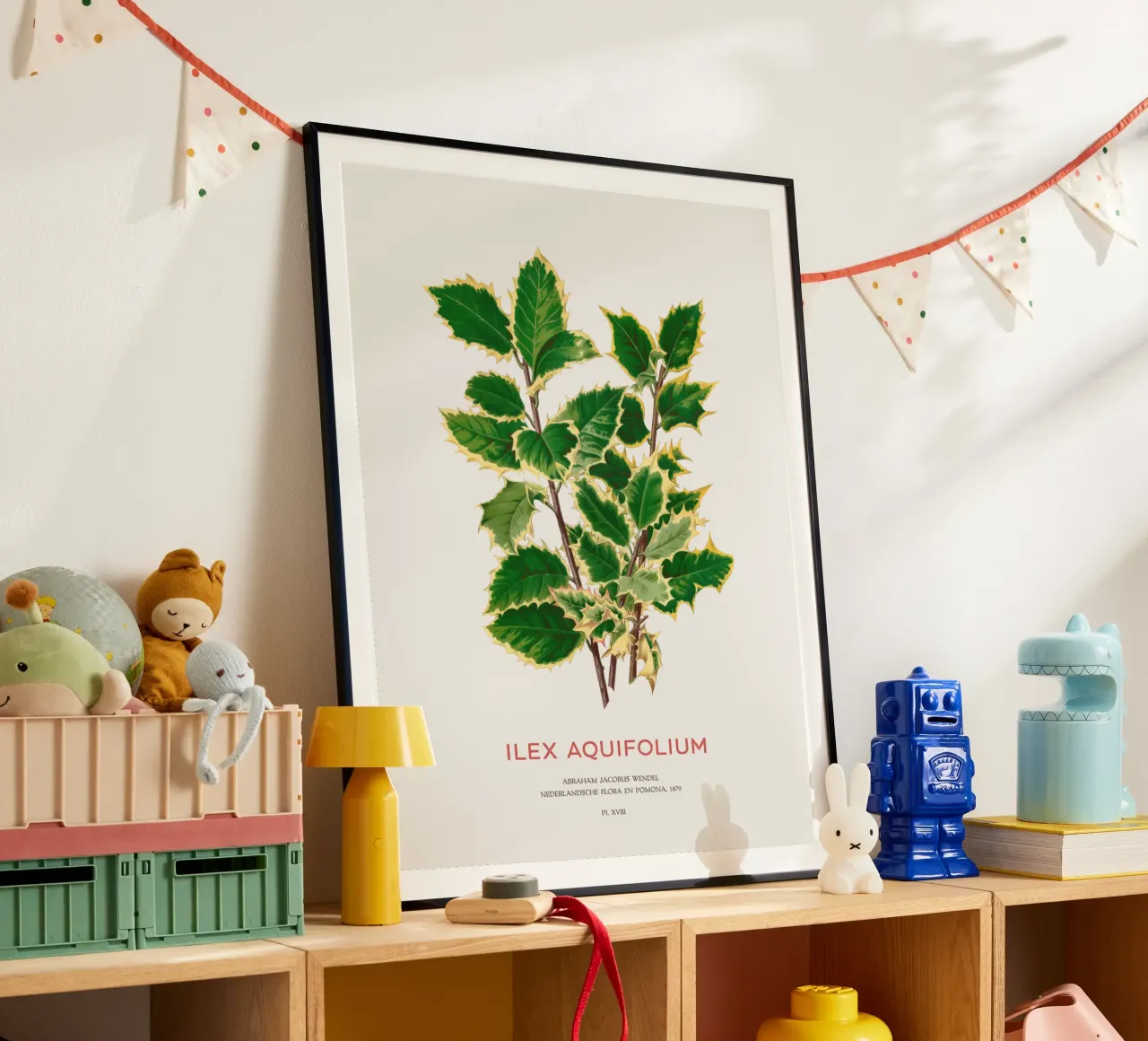 Houx de Noël ou Ilex aquifolium poster de Vintagrafica