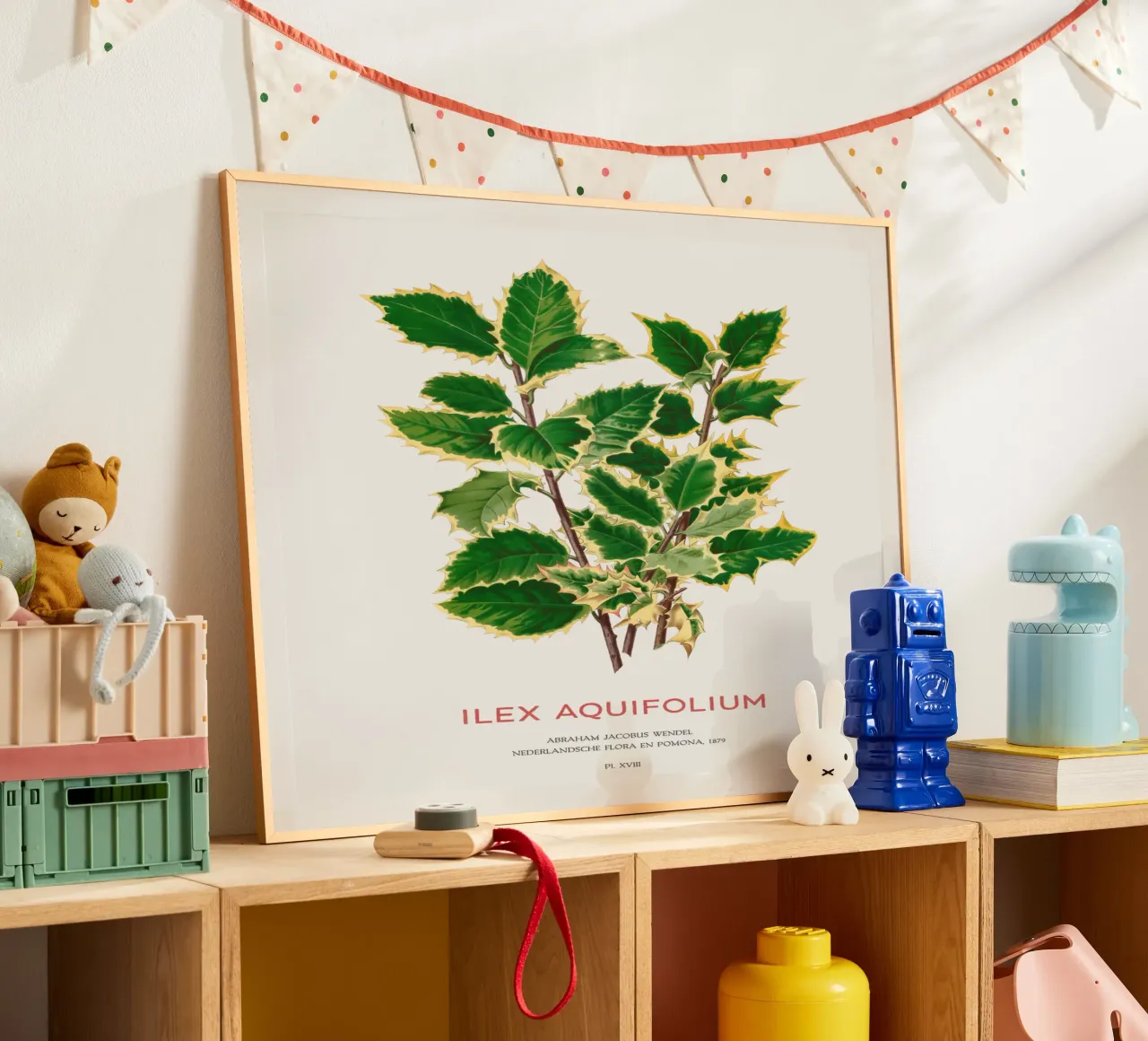 Agrifoglio di Natale o Ilex aquifolium carta hahnemühle da Vintagrafica