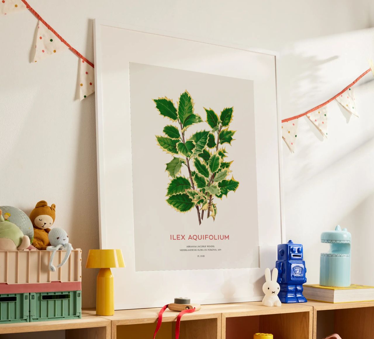Acebo de Navidad o Ilex aquifolium poster de Vintagrafica