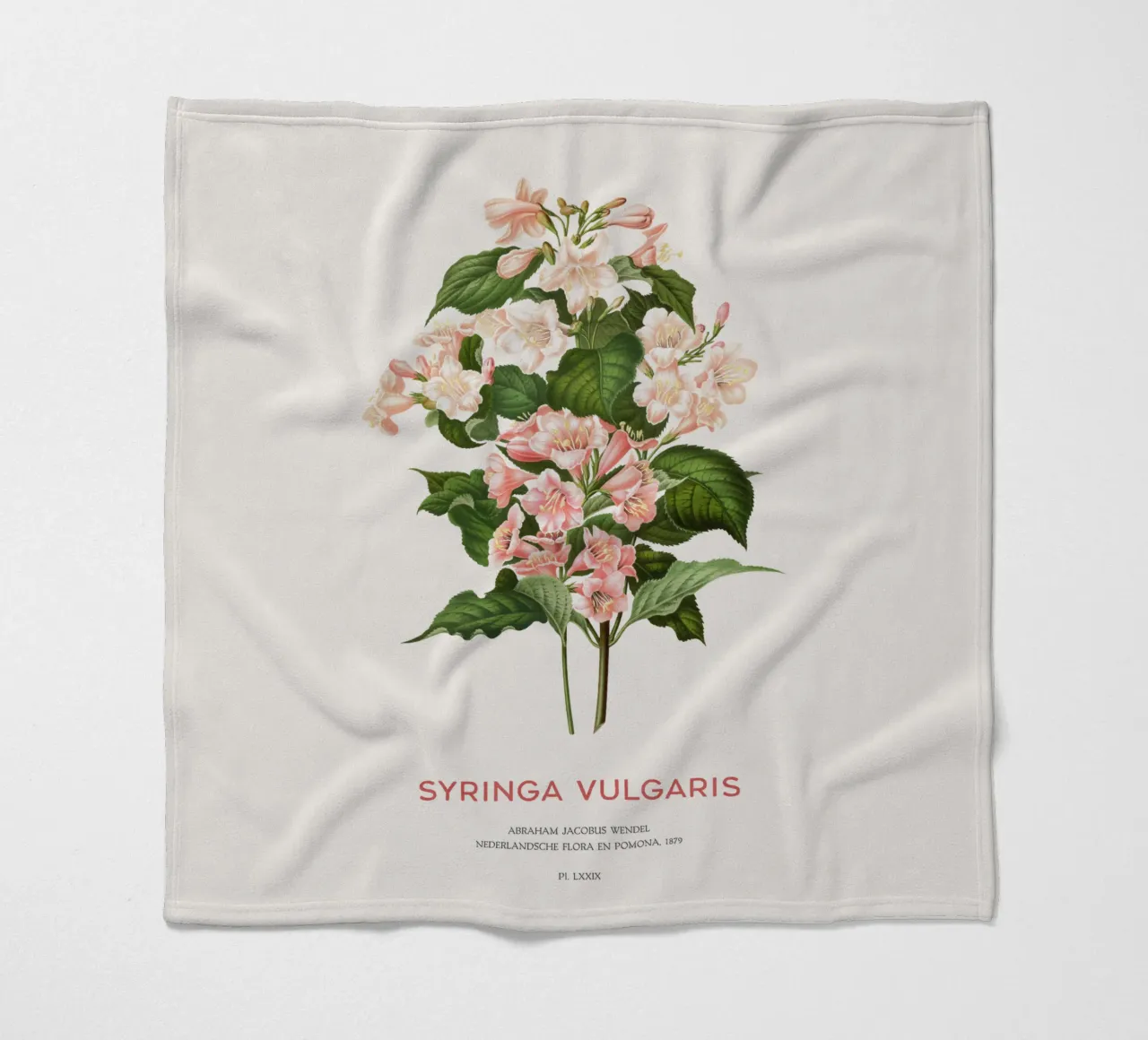 Flieder oder Syringa vulgaris Fleecedecke von Vintagrafica