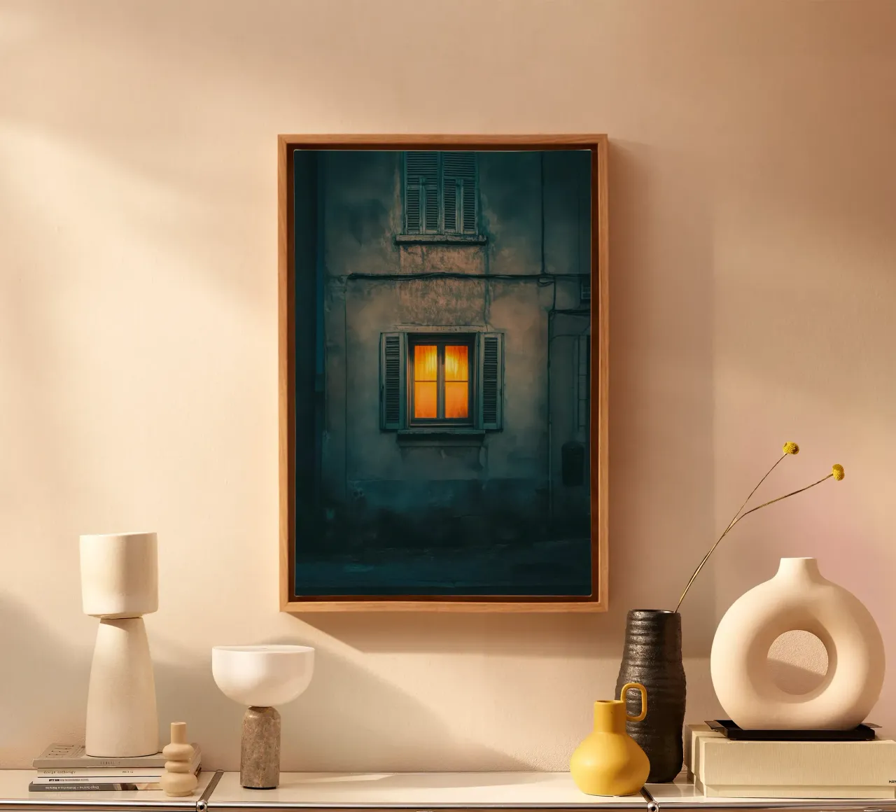 The Illuminated Window of Marseille canvas by By Night