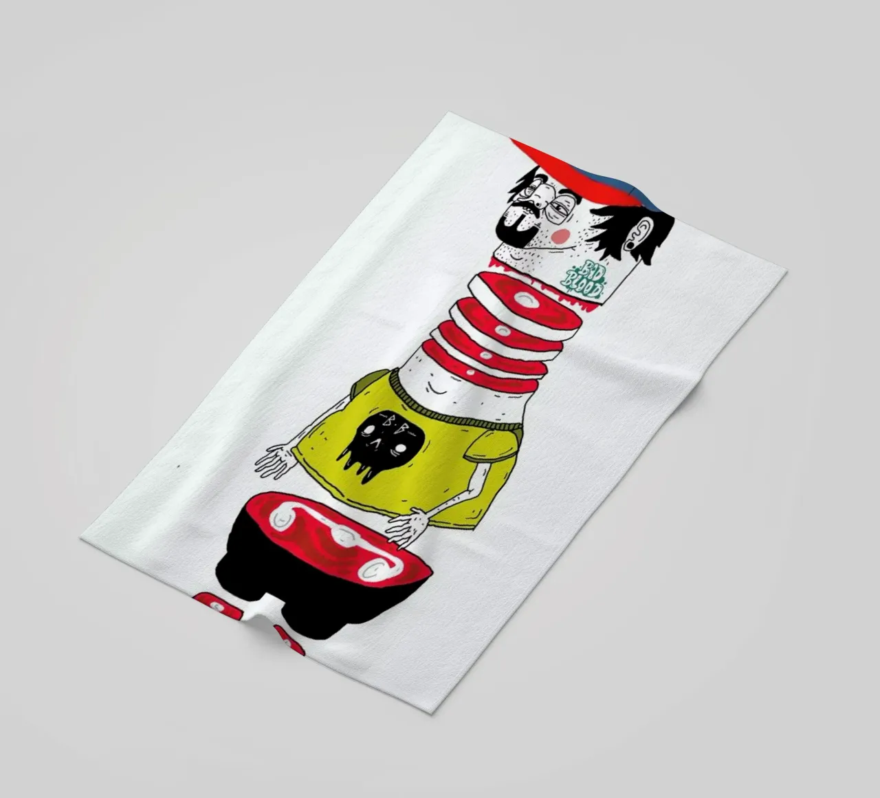 Chopsuey beach towel by Nick Cocozza