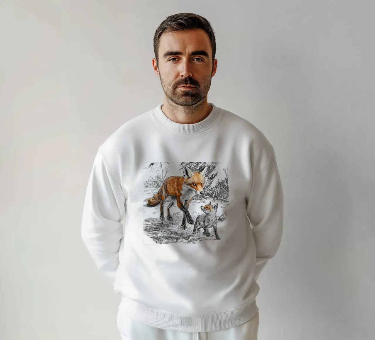 Vos in de sneeuw sweatshirt van Motivate-Today