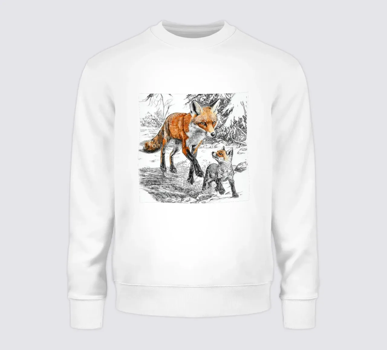 Fuchs im Schnee Sweatshirt von Motivate-Today