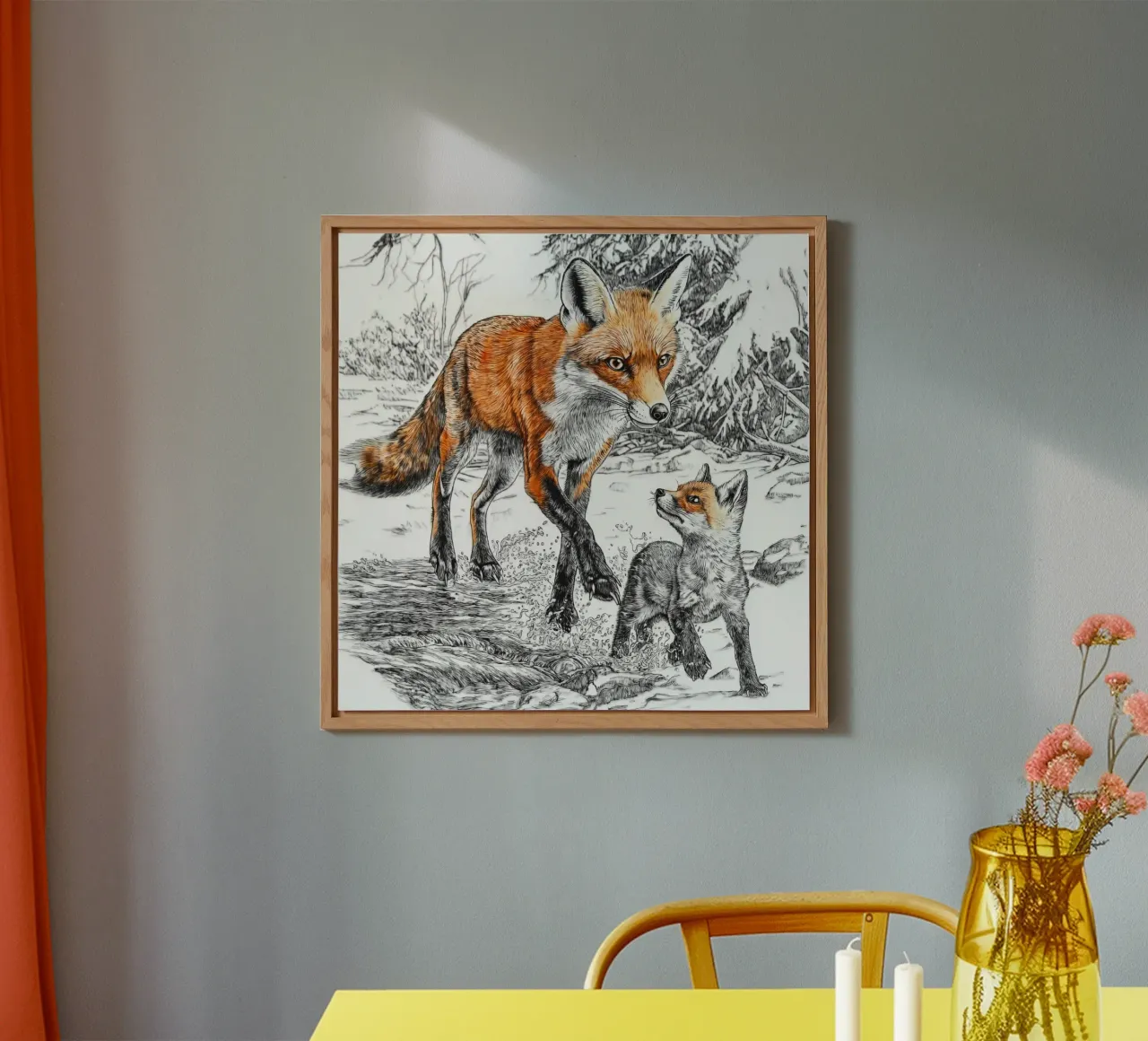 Fuchs im Schnee Forex-Platte von Motivate-Today