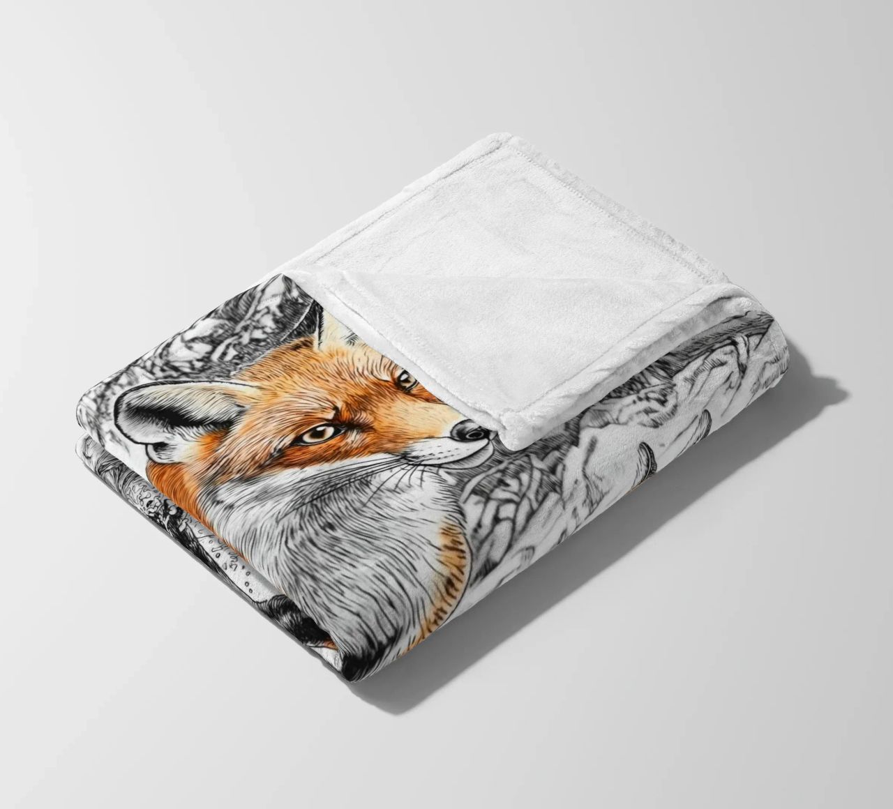 Volpe nella neve coperta in pile da Motivate-Today