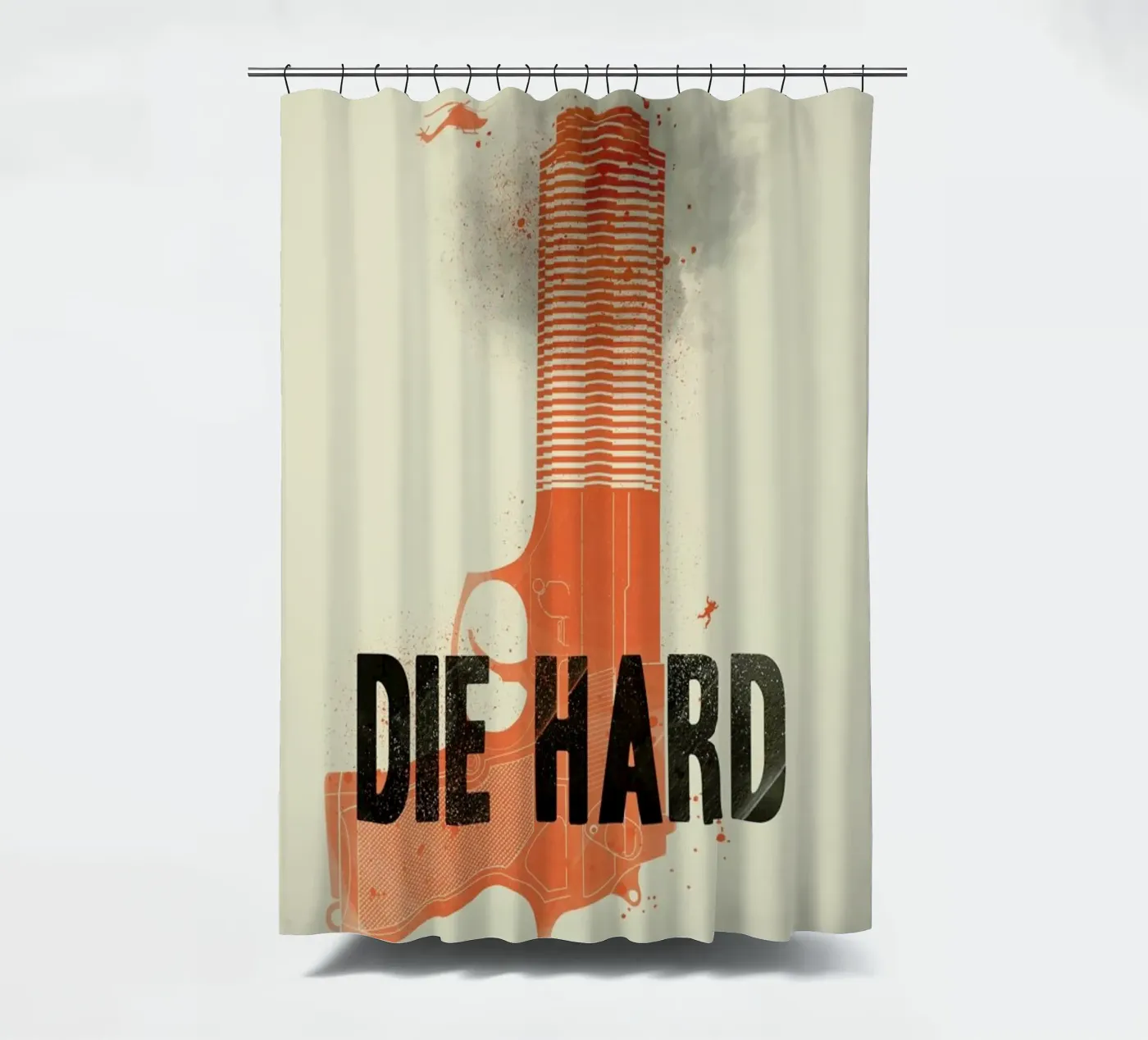Die hard douchegordijn van Chris Wharton