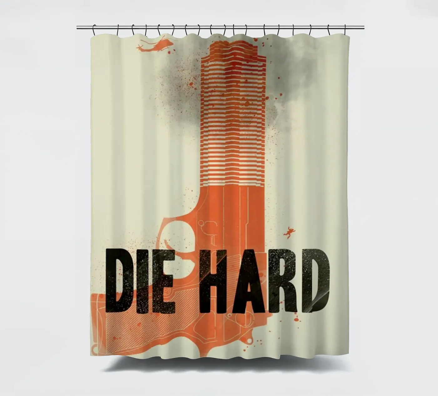Die hard douchegordijn van Chris Wharton