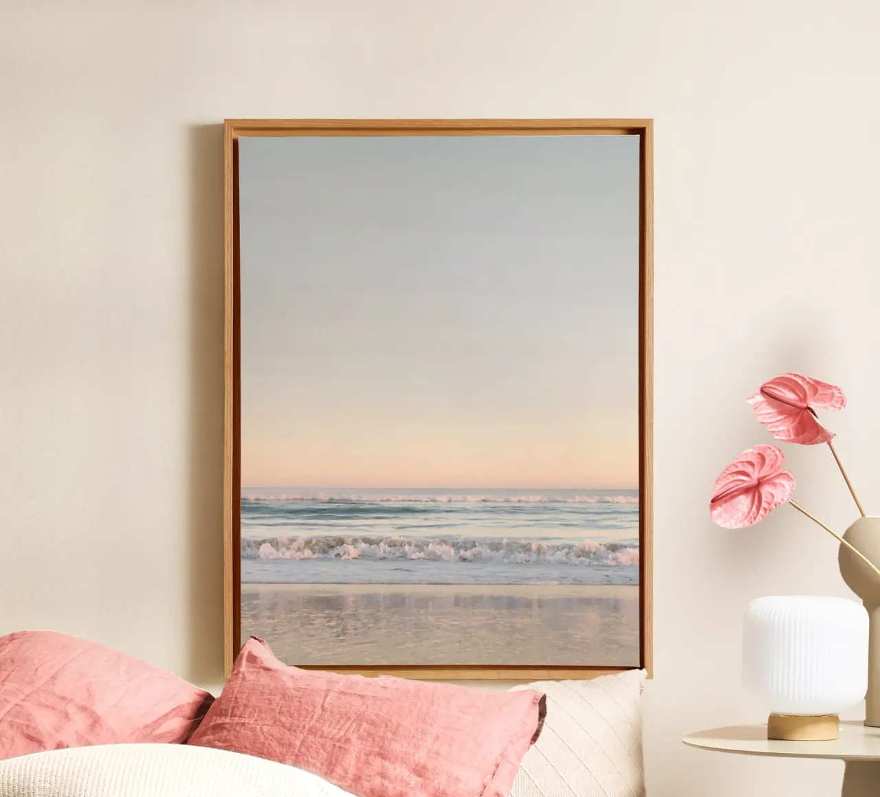 Paesaggio onirico in pastello tela con Cornice a cassetta da Dagmar Pels